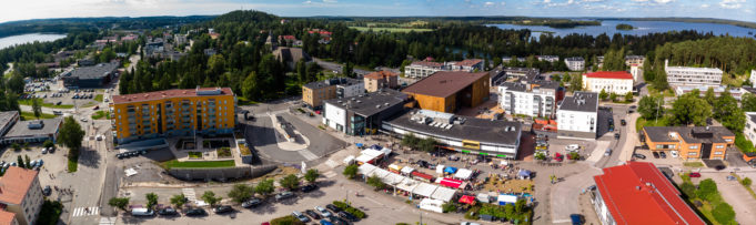 Kangasalan keskusta ilmasta käsin