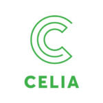 Celia-kirjaston vihreä logo valkoisella pohjalla