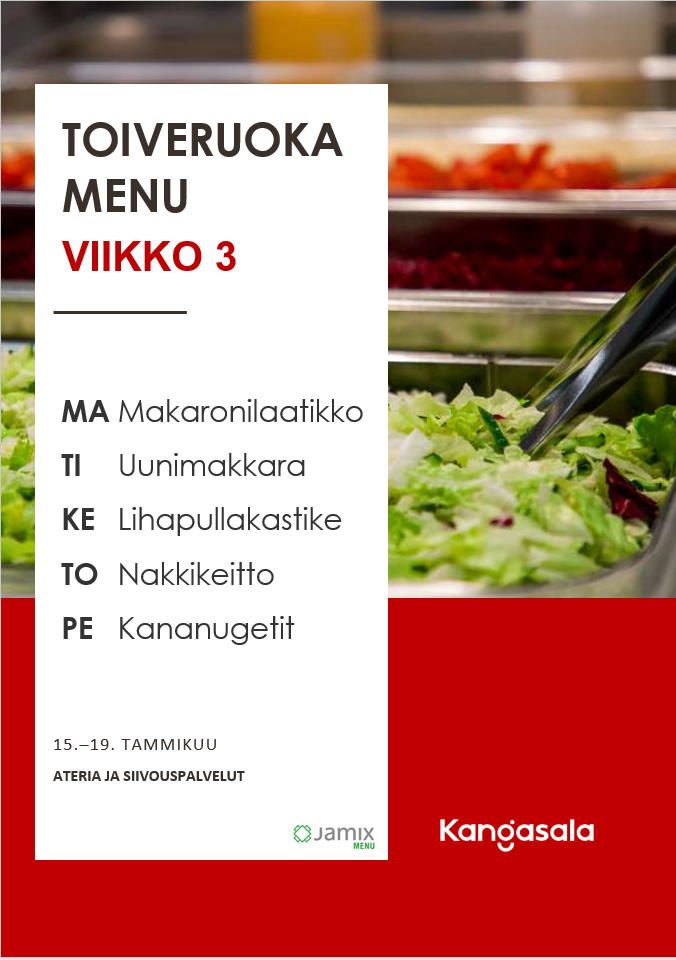 Toiveruokaviikko menu