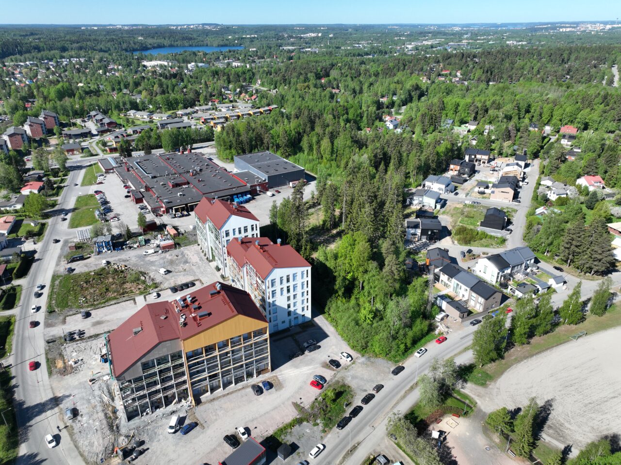 kuva lemetyn kaupunginosasta ylhäältäpäin