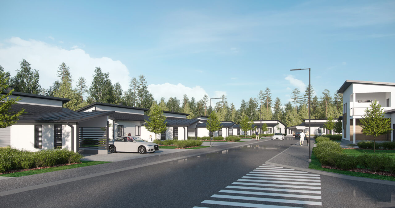 Havainnekuva Lemetyn omakotialueesta