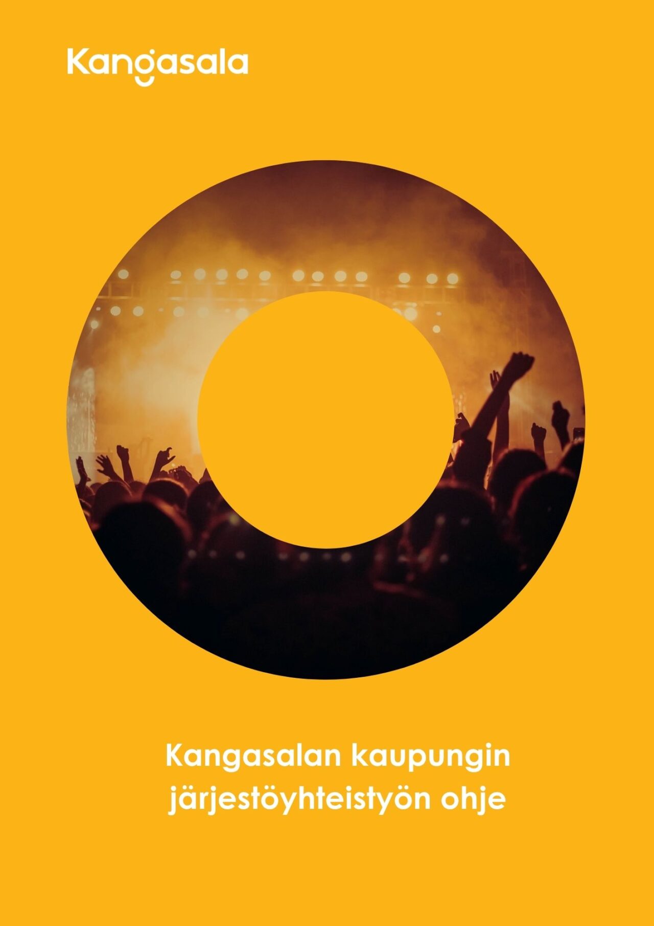 Kangsalan kaupungin järjestöyhteistyön ohjeen keltainen kansilehti